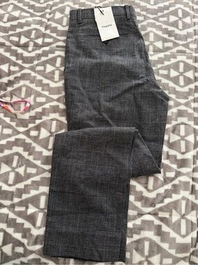 Theory Gray Plaid Dress Pants